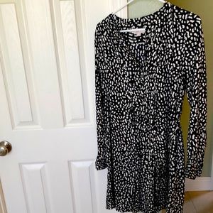 Black and white loft shirt dress